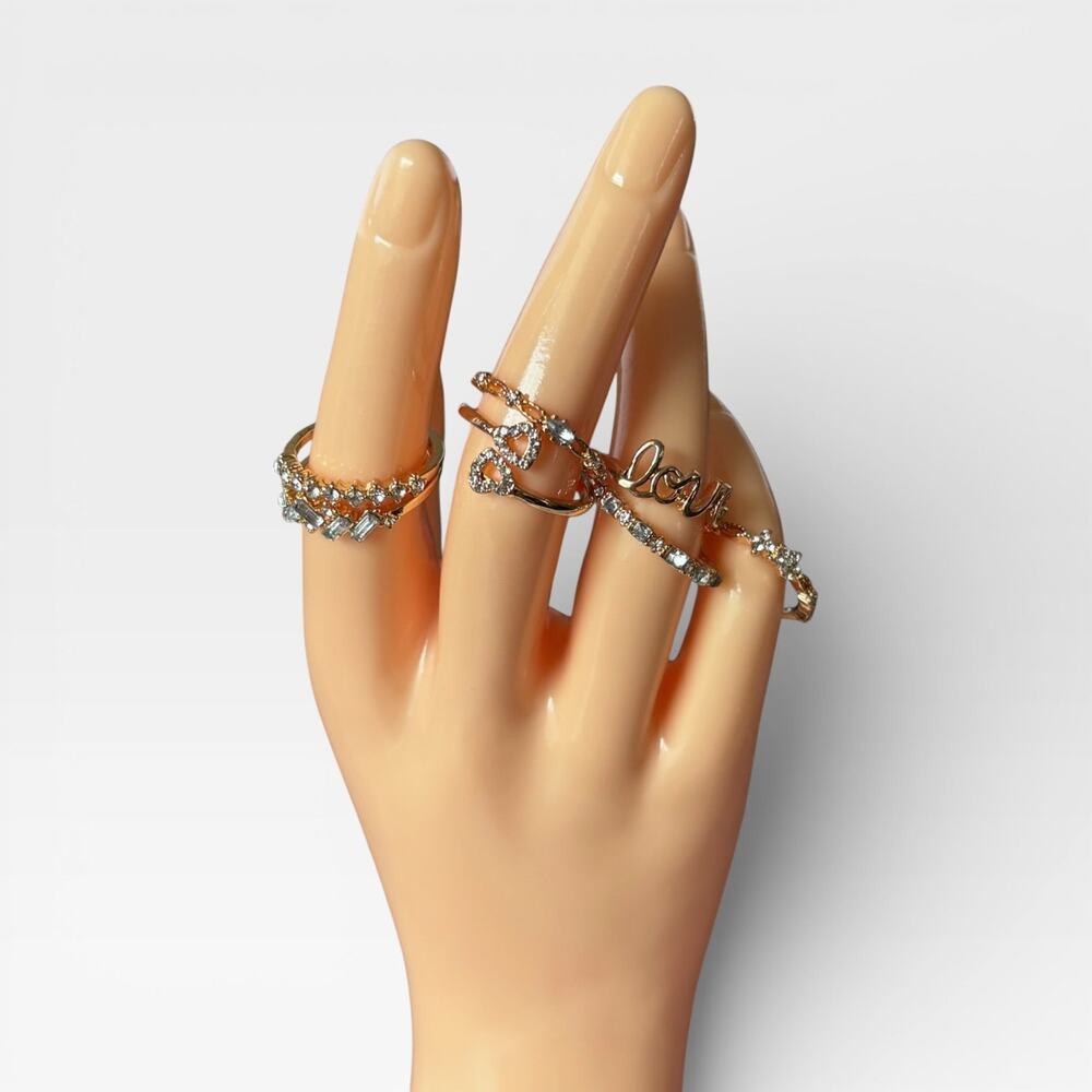 Bohemian Gold 7 Piece Ring Set